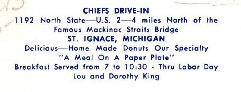 Chiefs Drive-In - Old Postcard